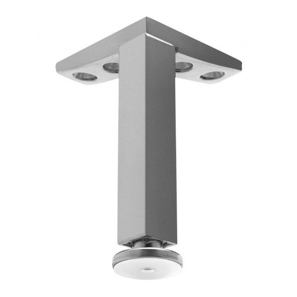 Piede livell. quadro h. 150 20x20 mm cromo satin.