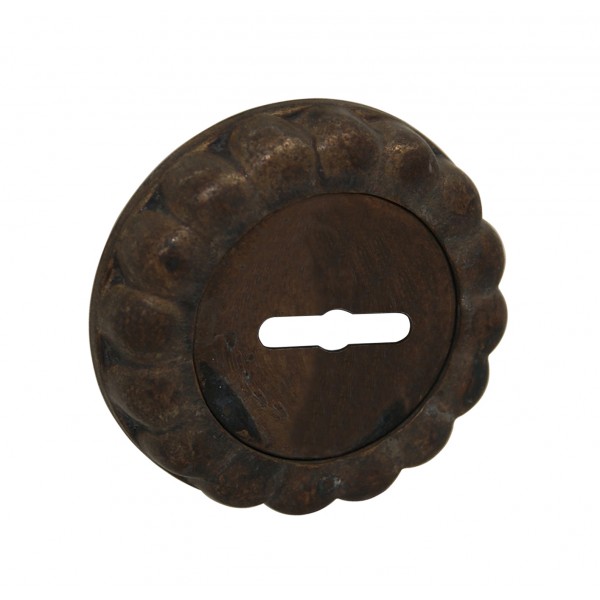 Bocchetta tonda doppia mappa d. 54 ottone antico