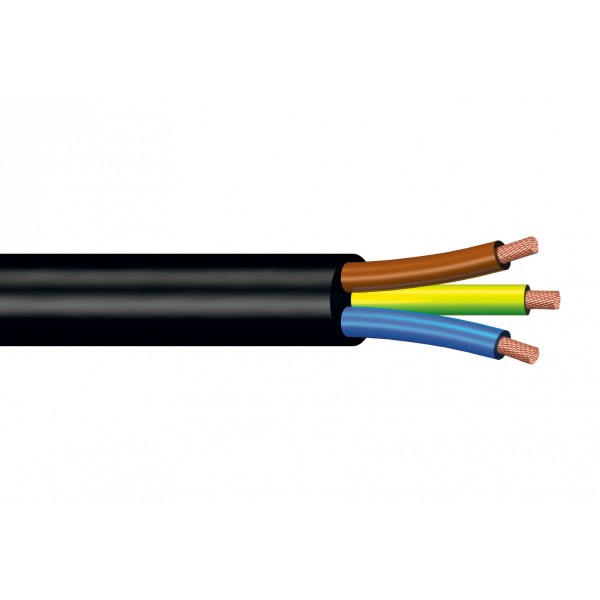 1m cavo tripolare h05vv-f sezione 3x1,5mm², imq, c