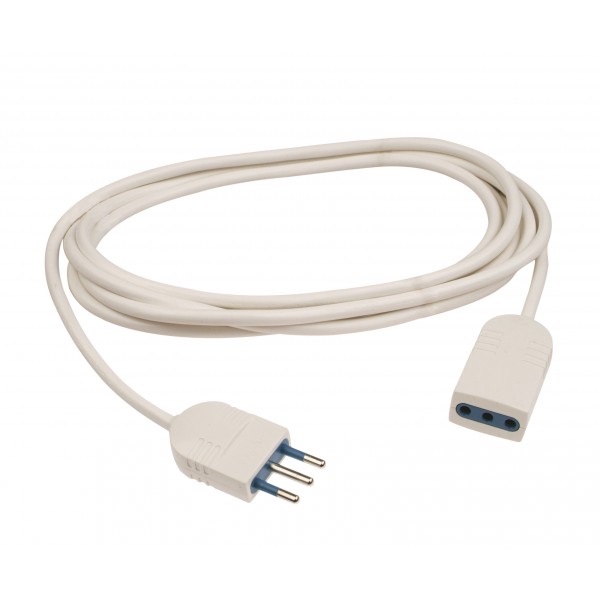 Prolunga lineare da 3m, cavo h05vv-f 3x0,75mm², sp