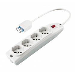 Presa quadrupla pluristandard 2p+t (standard itali