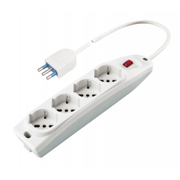 Presa quadrupla pluristandard 2p+t (standard itali