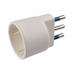 Adattatore con spina 16a 2p+t e presa 10-16a 2p+t