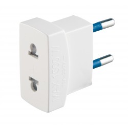 Adattatore con spina 10a 2p e presa 10a 2p (standa