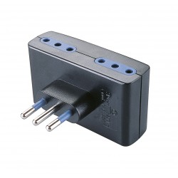 Adattatore con spina 10a 2p+t e 4 prese 10a 2p+t,