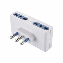 Adattatore con spina 16a 2p+t e 4 prese bivalenti