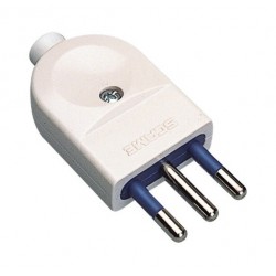 Spina 10a 2p+t, uscita cavo assiale, fermacavo iso