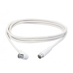 1,5m cavetto tv con 1 spina assiale e 1 spina a 90