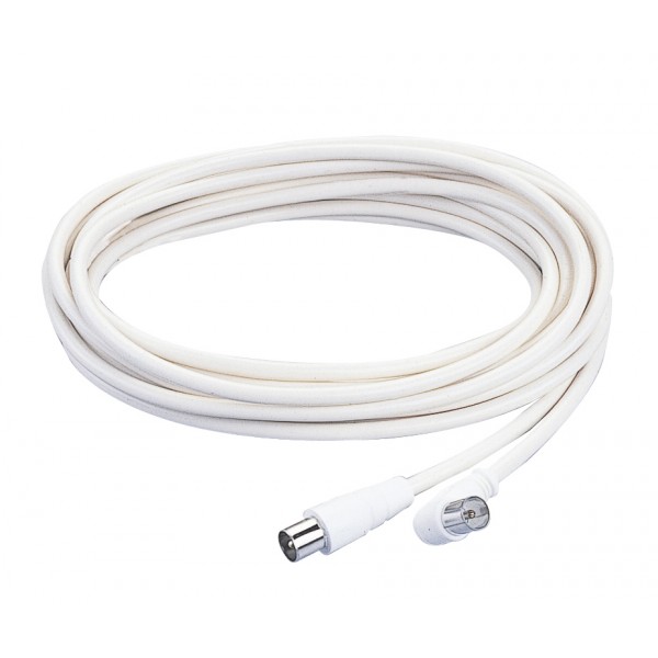 5m cavetto tv con 1 spina assiale e 1 spina a 90°,