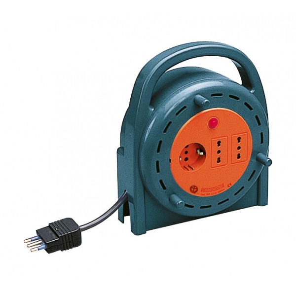 Avvolgicavo con 5m cavo h05vv-f 3x1,5mm², spina 16