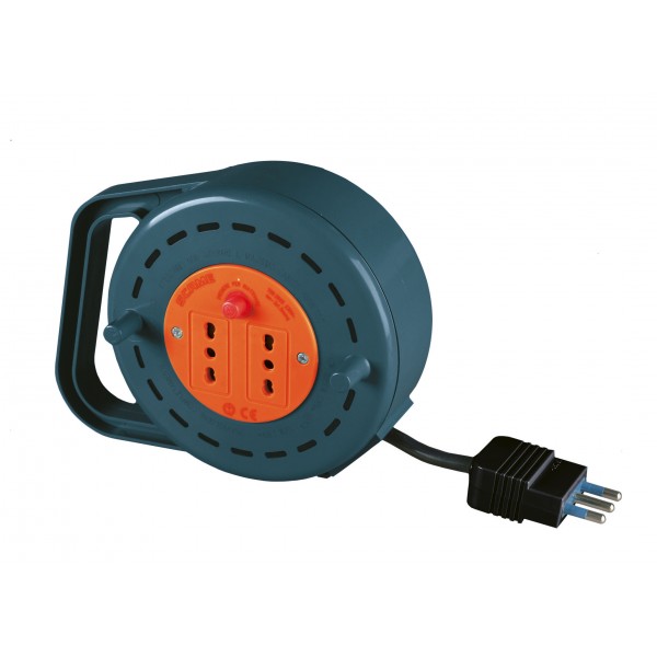 Avvolgicavo con 4m cavo h05vv-f 3x1,5mm², spina 16