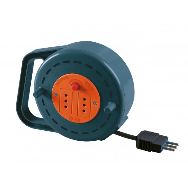 Avvolgicavo con 5m cavo h05vv-f 3x1mm², spina 10a