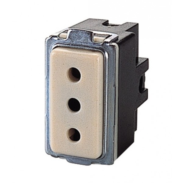 Frutto presa 10a 2p+t - 250v~, imq - avorio