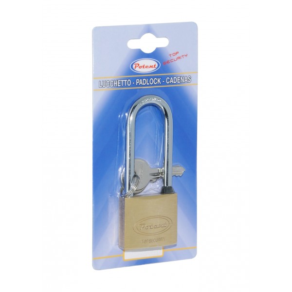 Lucchetto ottone 30 mm con arco lungo 41 mm
