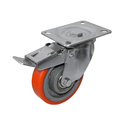 Ruota ghisa arancio d100 sup.gir.pias.freno ant.