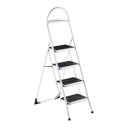 Scala balzo 4 gradini c/vasca h. 158,5 cm bianco