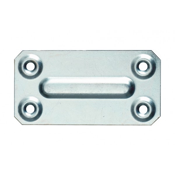 Piastra diritta nervata 70x35x1 mm zincato