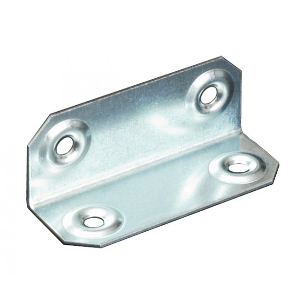 Piastra piegata 20x20x50 mm zincato