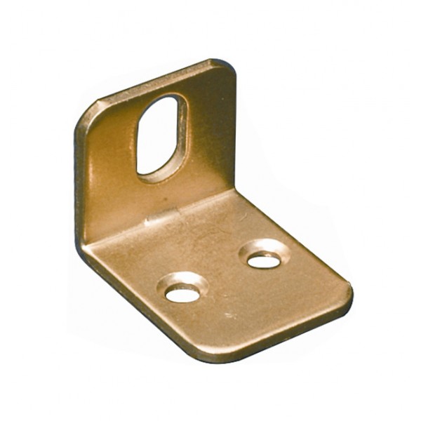 Piastra piegata c/asola 28x22x21 mm ottonato