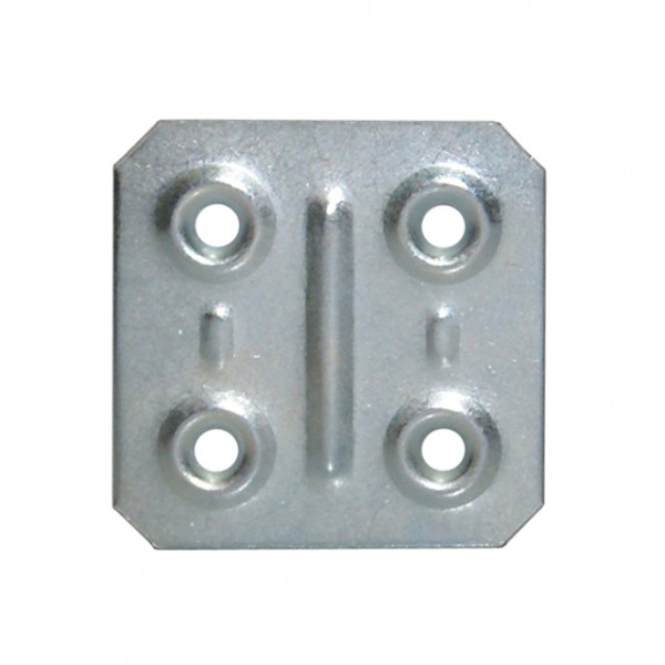 Piastra diritta nervata 40x40x1 mm zincato